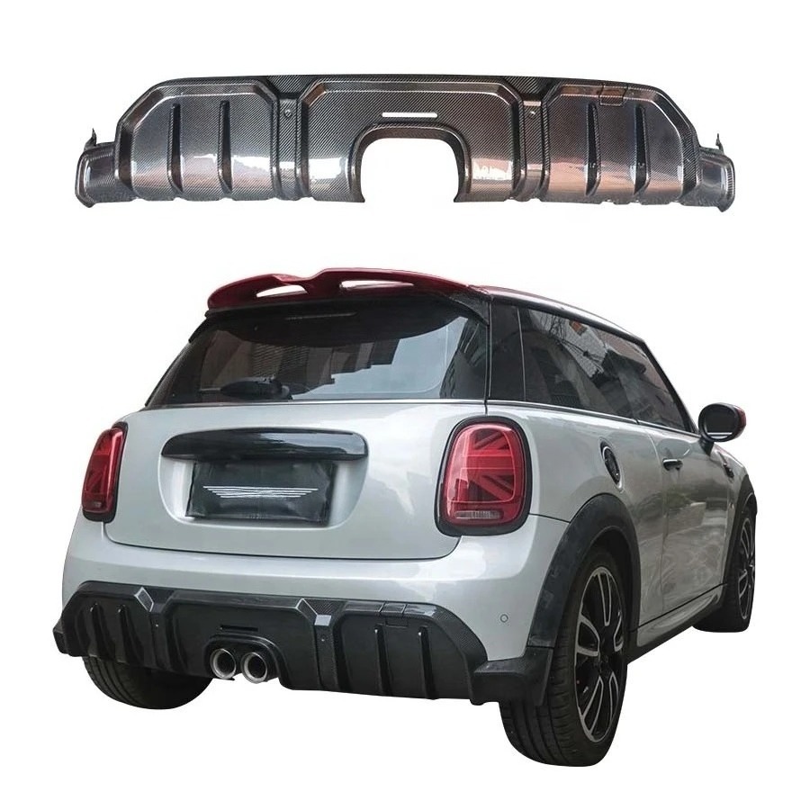New Carbon Fiber Rear Diffuser Bumper for MINI John Cooper Works F55/F56/F57 LCI 2 Car Accessories